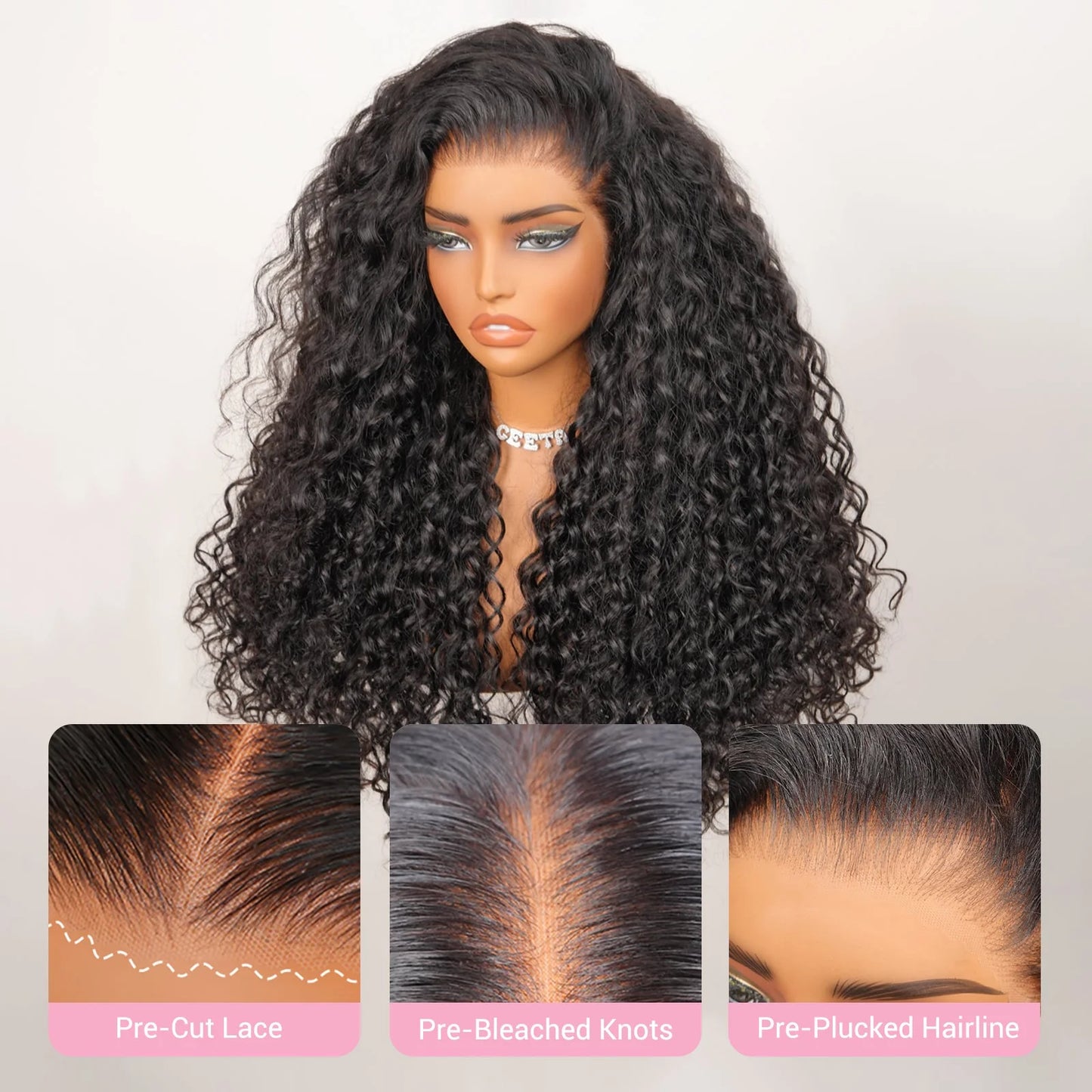 Luméa HD Deep Wave Wig – 300% Density, 100% Human Hair, 13x6 Lace, 40–46” Brazilian Luxury Wig – UK & US