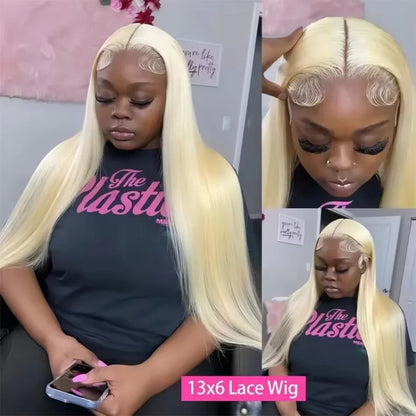 Luméa 613 HD Lace Wig – 250% Density, 100% Human Hair, Straight Blonde Perfection