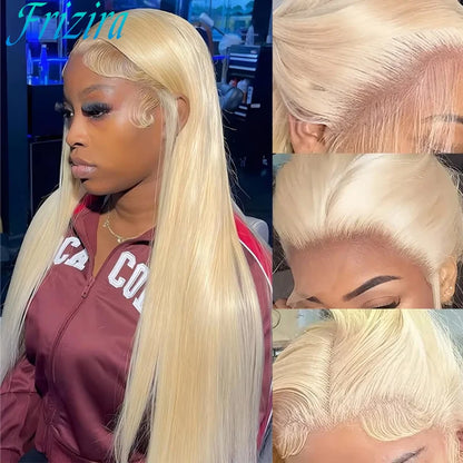 Luméa 613 HD Lace Wig – 250% Density, 100% Human Hair, Straight Blonde Perfection