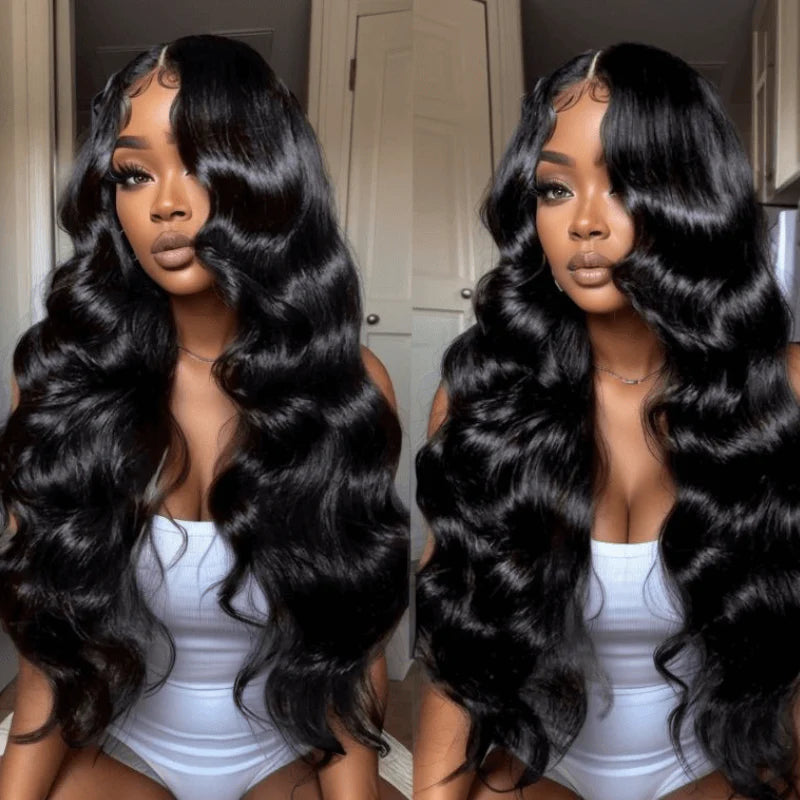 Luméa 44” HD Body Wave Wig – 13x6 Melt, 360 Lace, 100% Brazilian Luxury