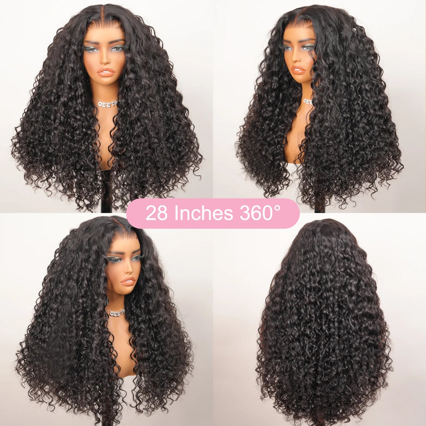 Luméa HD Deep Wave Wig – 300% Density, 100% Human Hair, 13x6 Lace, 40–46” Brazilian Luxury Wig – UK & US