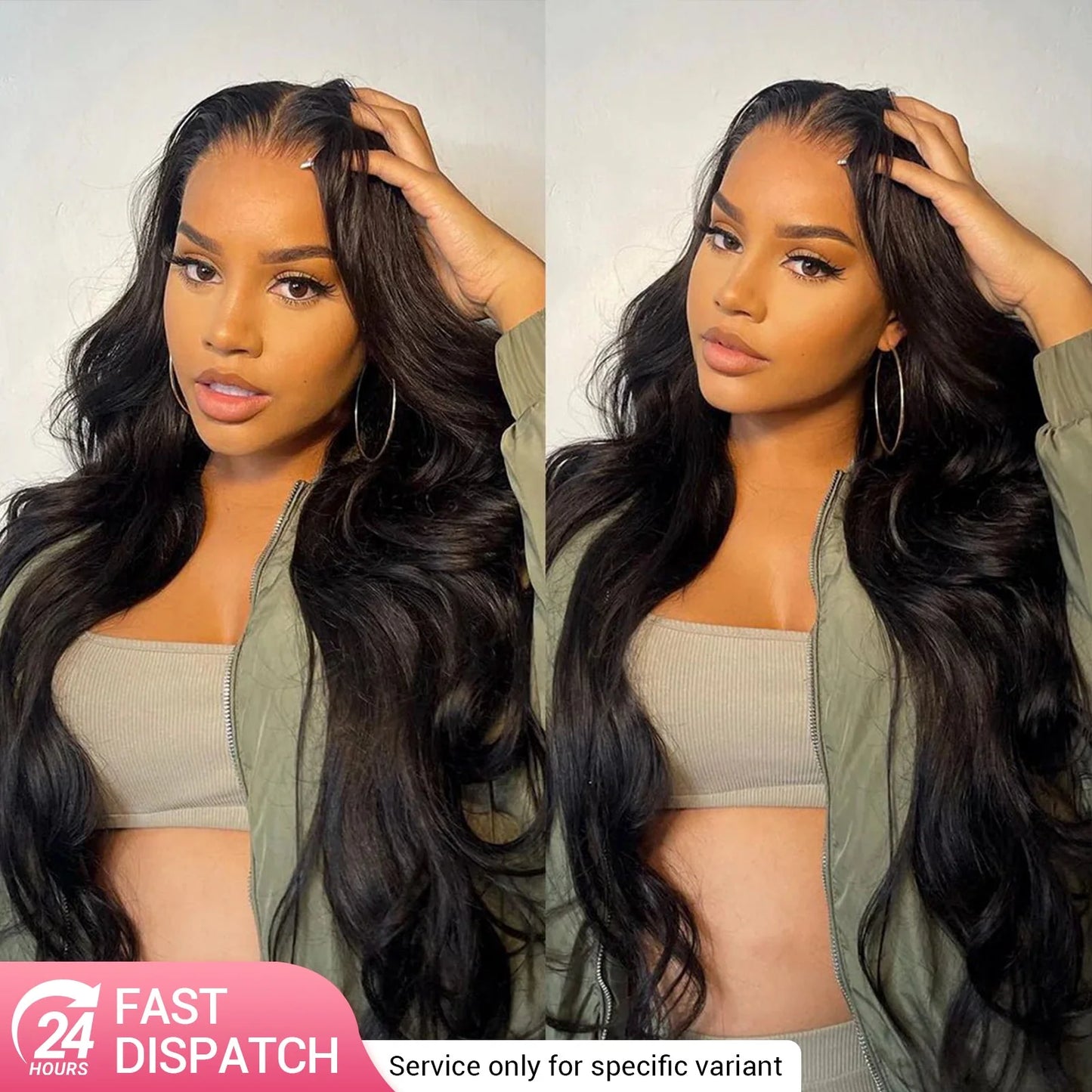 Luméa 44” HD Body Wave Wig – 13x6 Melt, 360 Lace, 100% Brazilian Luxury
