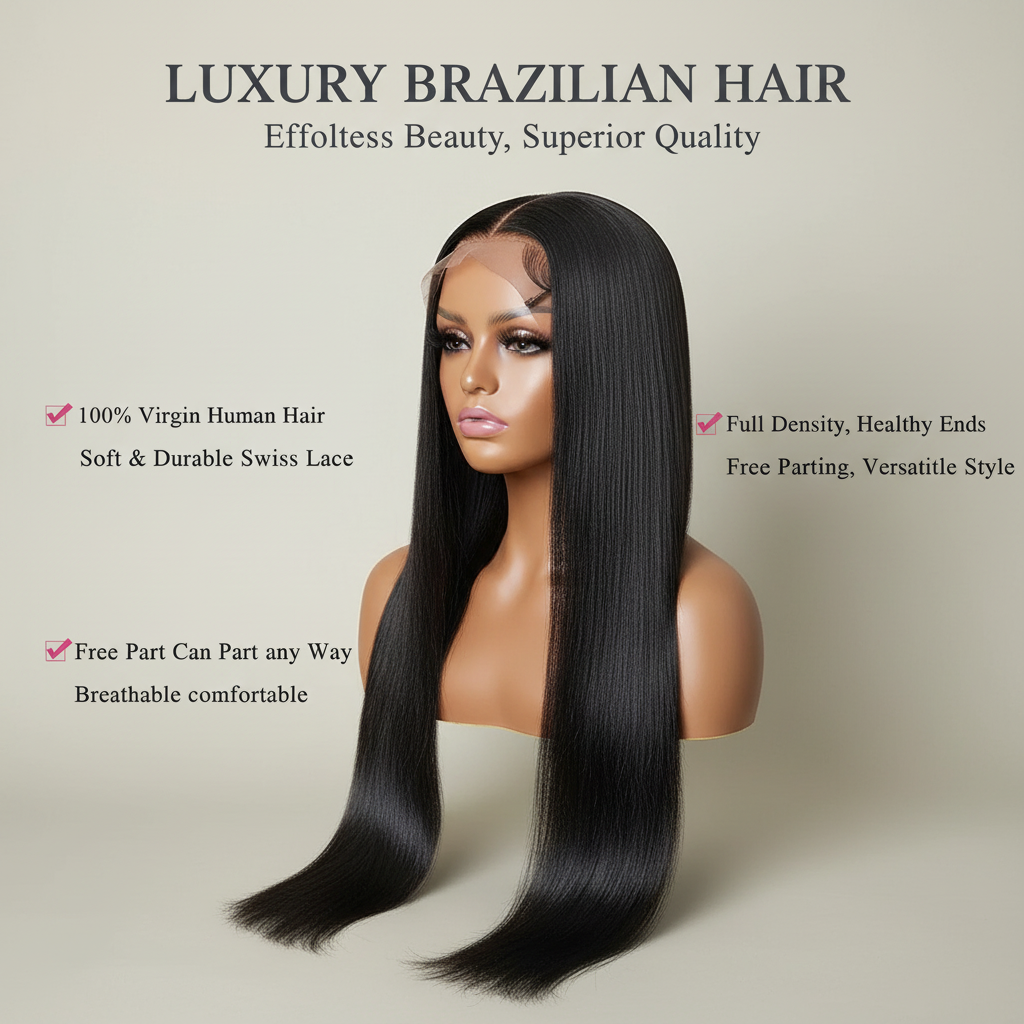 200 Density 13x4 13x6 Full Frontal 360 HD Transparent Lace 40 46 Inch Long Straight 5x5 Closure Human Hair Pre plucked Wigs
